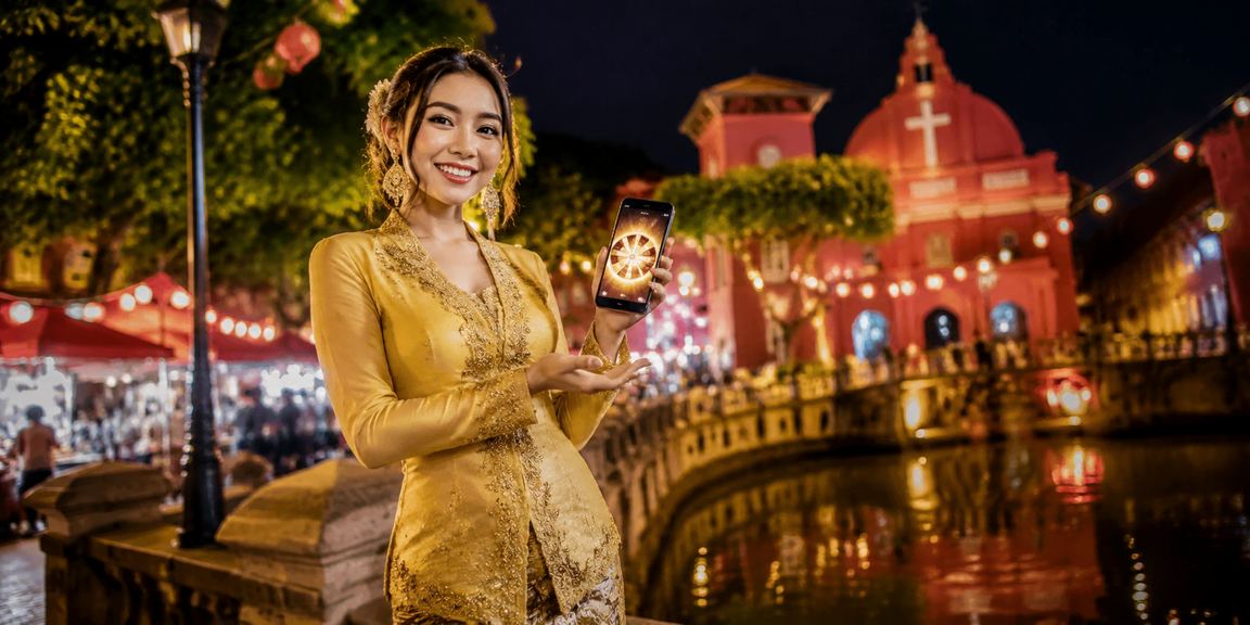 Meja roulette bergaya di kasino dalam talian Malaysia